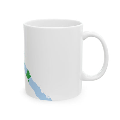 Flag map of Eritrea 1952-1962 (Eritrea) White Coffee Mug-Go Mug Yourself