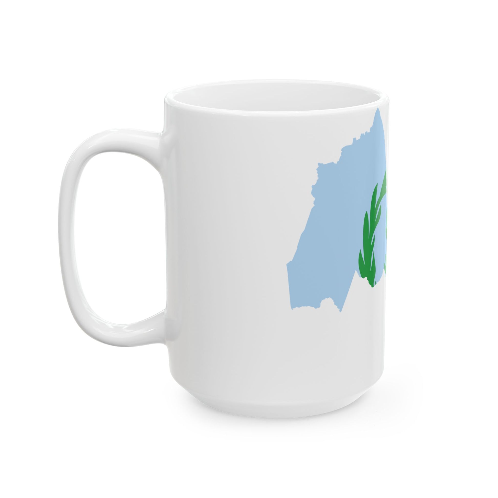 Flag map of Eritrea 1952-1962 (Eritrea) White Coffee Mug-Go Mug Yourself