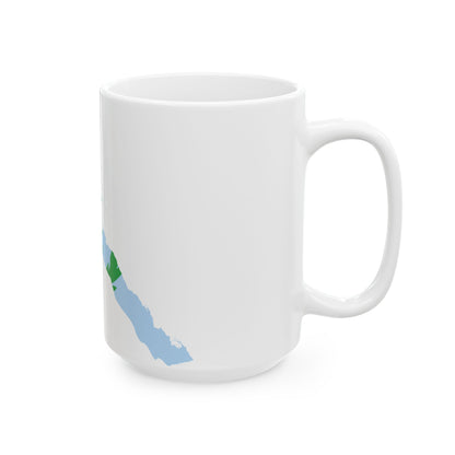 Flag map of Eritrea 1952-1962 (Eritrea) White Coffee Mug-Go Mug Yourself