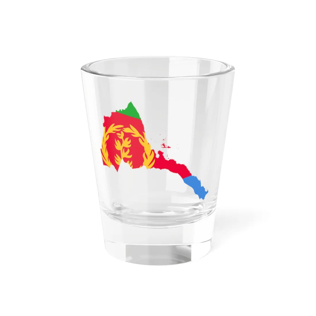 Flag-map of Eritrea (Eritrea) Shot Glass 1.5oz 1.5oz - Go Mug Yourself