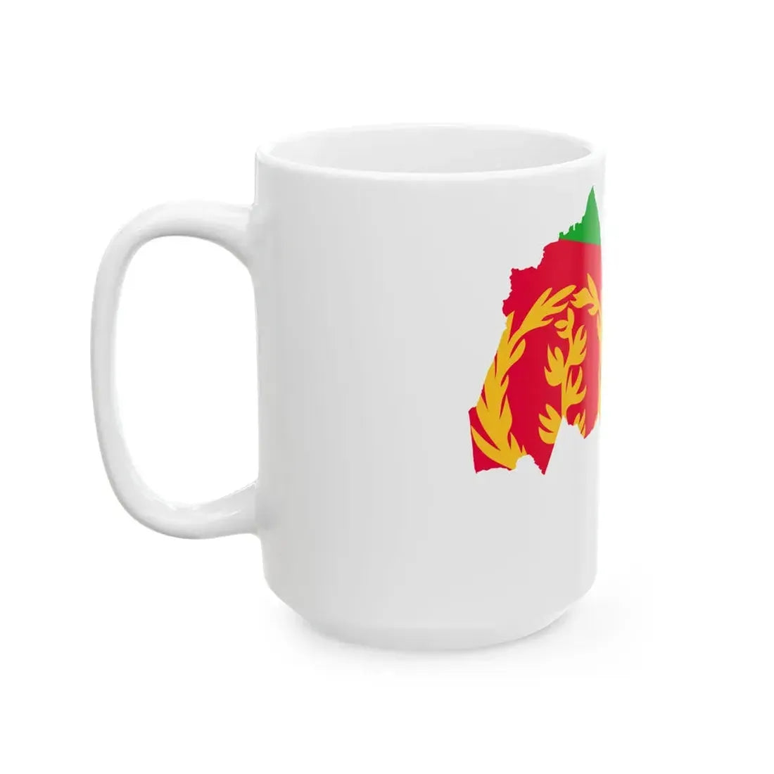 Flag-map of Eritrea (Eritrea) White Coffee Mug - Go Mug Yourself
