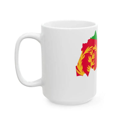 Flag-map of Eritrea (Eritrea) White Coffee Mug - Go Mug Yourself