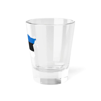 Flag-map of Estonia (Estonia) Shot Glass 1.5oz - Go Mug Yourself