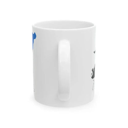 Flag-map of Estonia (Estonia) White Coffee Mug - Go Mug Yourself