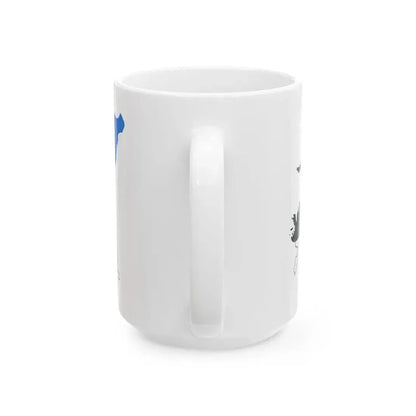 Flag-map of Estonia (Estonia) White Coffee Mug - Go Mug Yourself