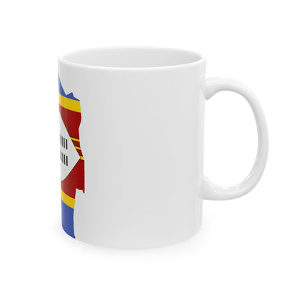 Flag map of Eswatini (Eswatini) White Coffee Mug-Go Mug Yourself
