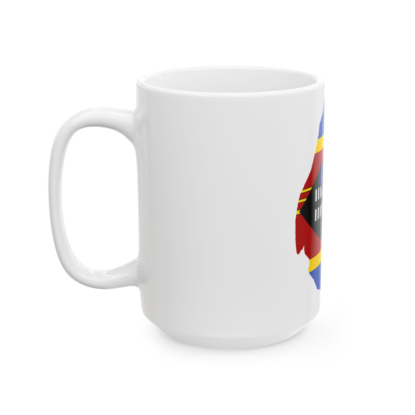 Flag map of Eswatini (Eswatini) White Coffee Mug-Go Mug Yourself