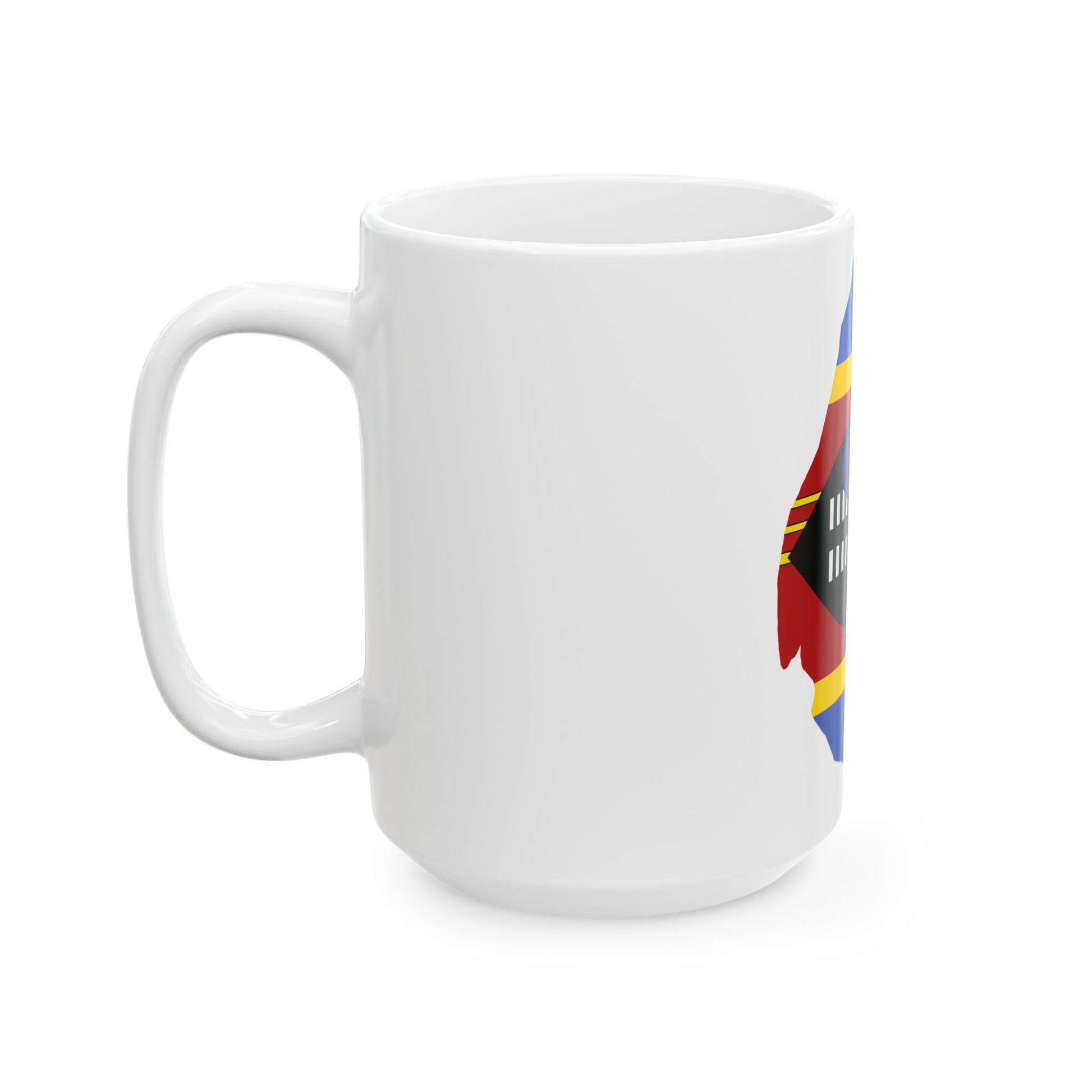 Flag map of Eswatini (Eswatini) White Coffee Mug-Go Mug Yourself
