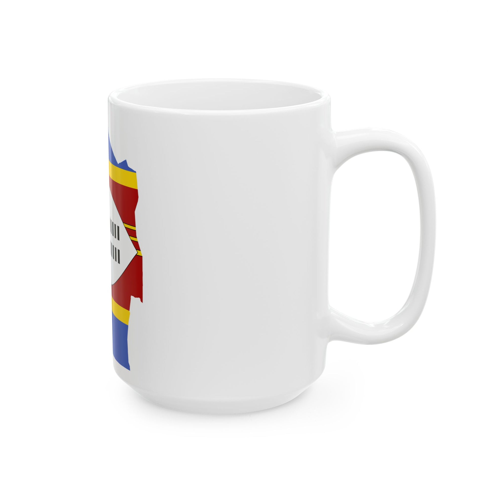 Flag map of Eswatini (Eswatini) White Coffee Mug-Go Mug Yourself