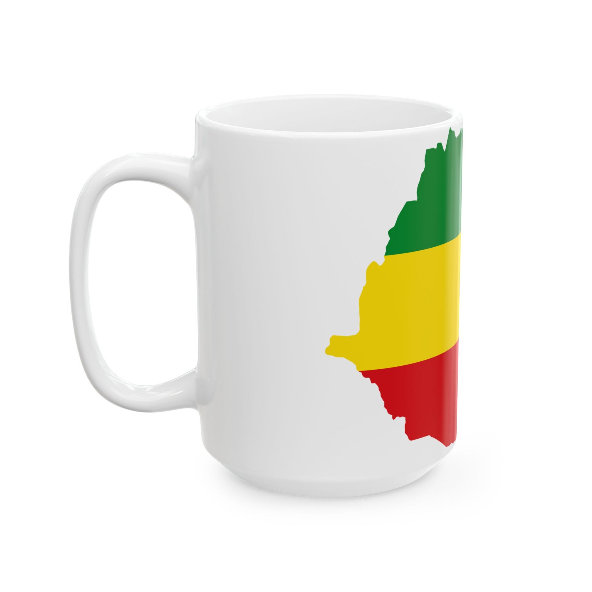 Flag map of Ethiopia 1993-1996 (Ethiopia) White Coffee Mug-Go Mug Yourself