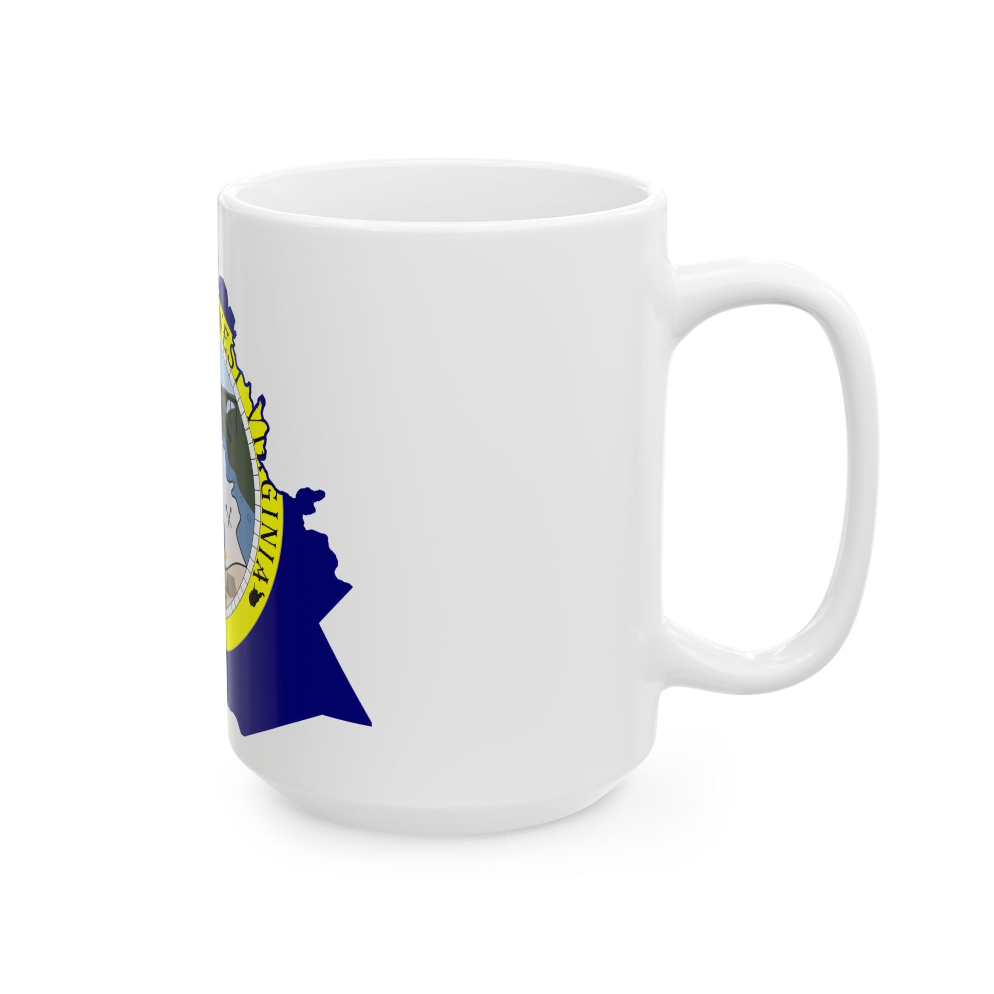 Flag map of Fayette County West Virginia (United States) White Coffee Mug-Go Mug Yourself