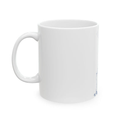 Flag-map of Finland (Finland) White Coffee Mug-Go Mug Yourself