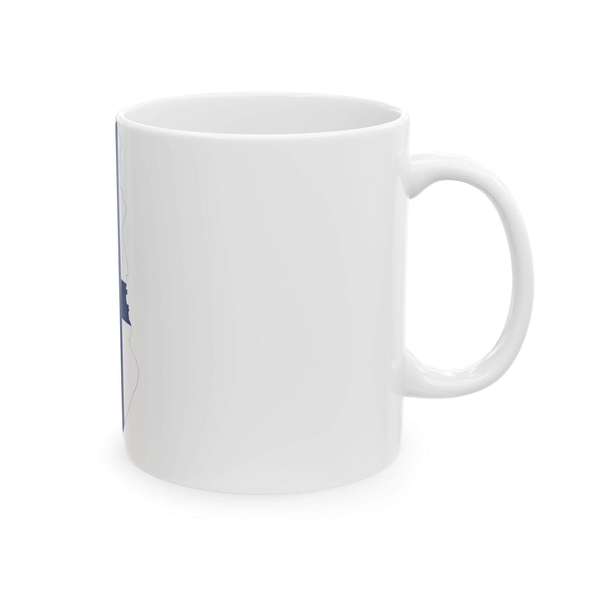 Flag-map of Finland (Finland) White Coffee Mug-Go Mug Yourself
