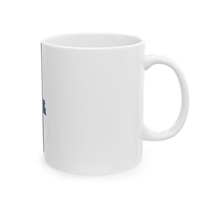Flag-map of Finland (Finland) White Coffee Mug-Go Mug Yourself