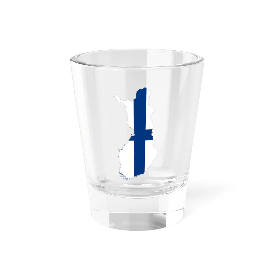 Flag-map of Finland without Aland (Finland) Shot Glass 1.5oz 1.5oz - Go Mug Yourself