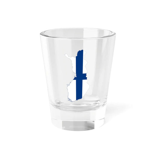 Flag-map of Finland without Aland (Finland) Shot Glass 1.5oz 1.5oz - Go Mug Yourself