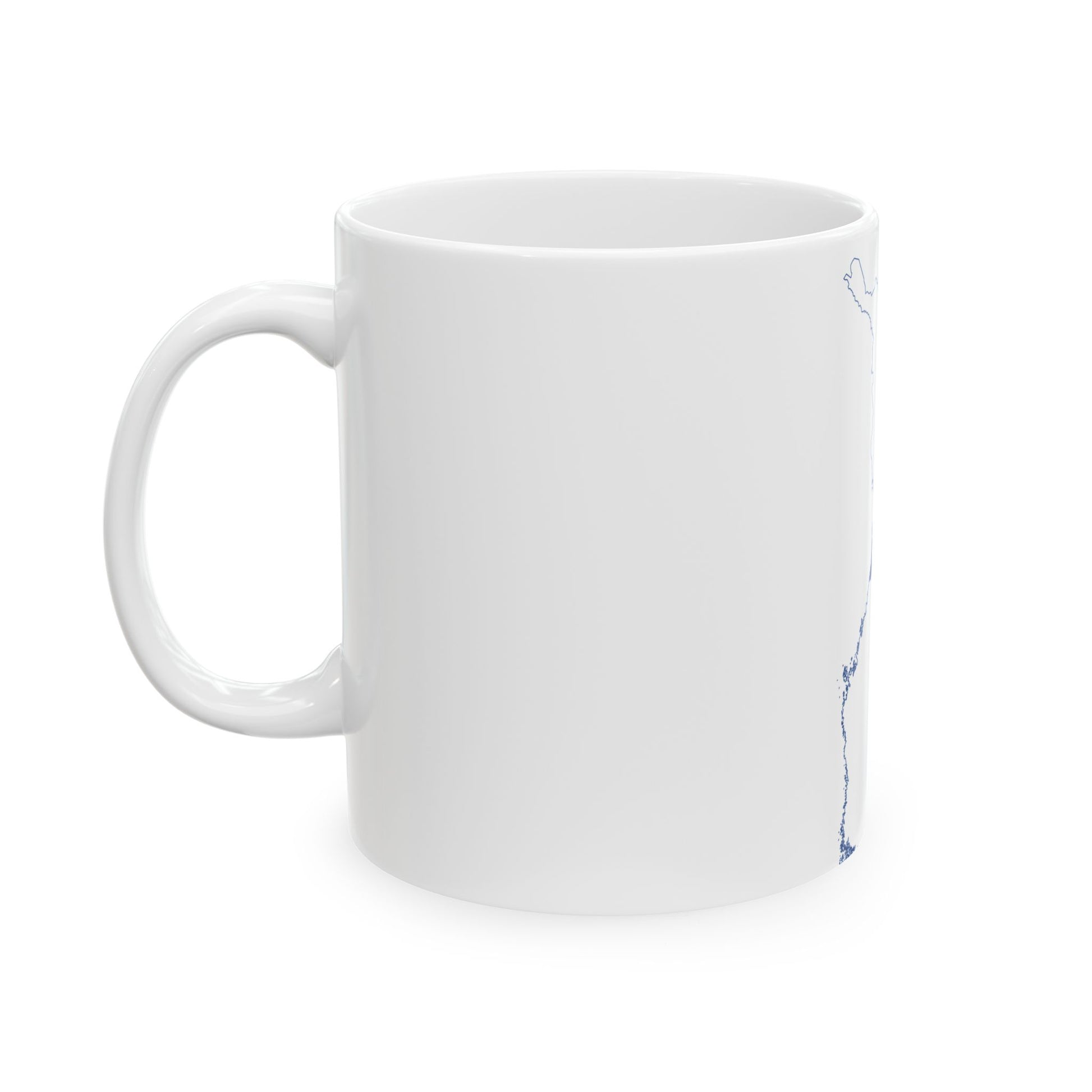 Flag-map of Finland without Aland (Finland) White Coffee Mug-Go Mug Yourself