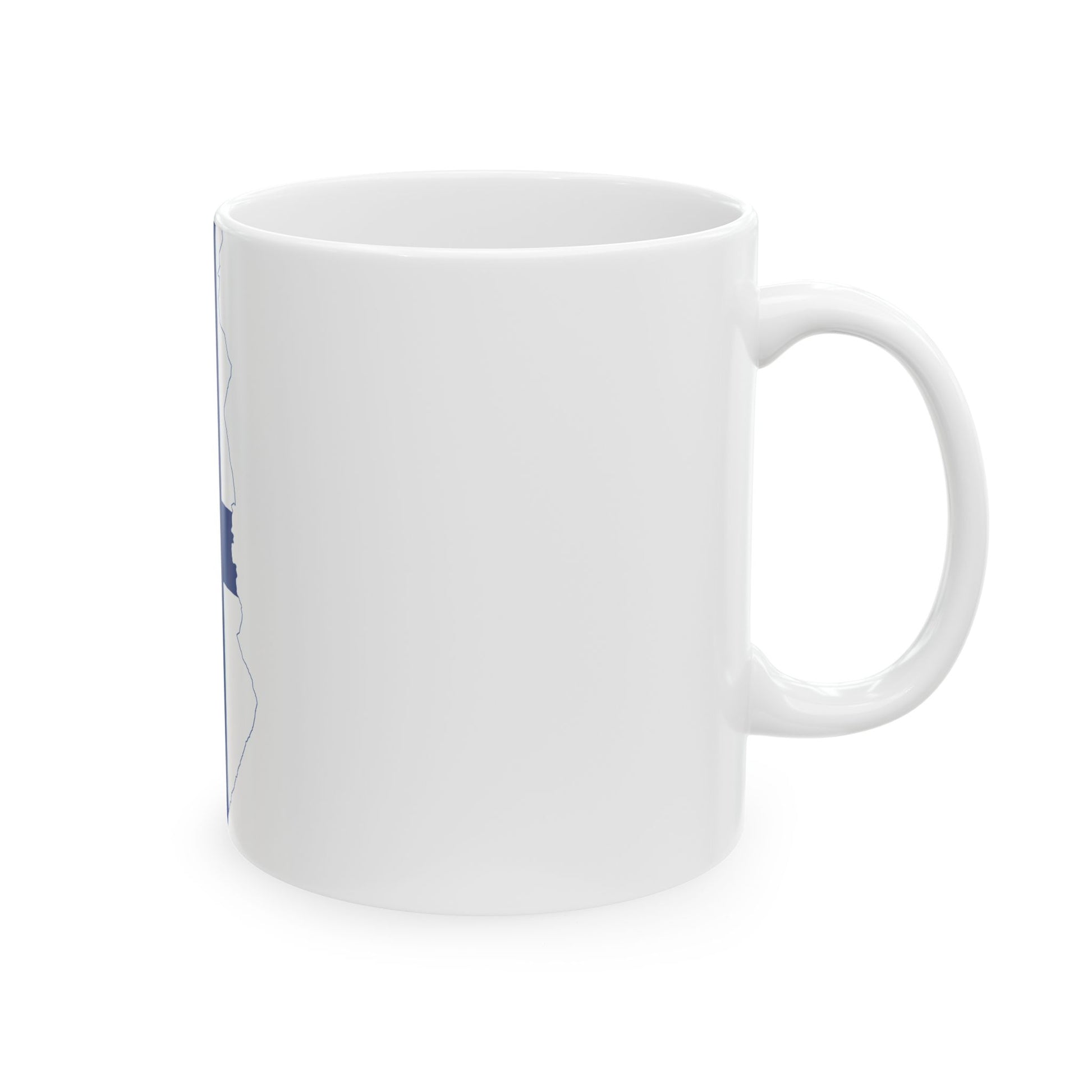 Flag-map of Finland without Aland (Finland) White Coffee Mug-Go Mug Yourself