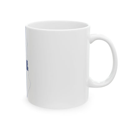 Flag-map of Finland without Aland (Finland) White Coffee Mug-Go Mug Yourself