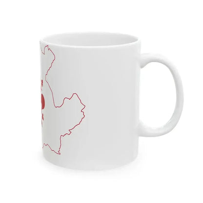 Flag map of Florence (Italy) White Coffee Mug - Go Mug Yourself