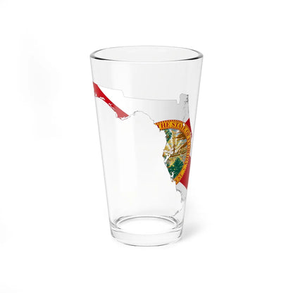 Flag-map of Florida (United States) Pint Glass 16oz 16oz - Go Mug Yourself