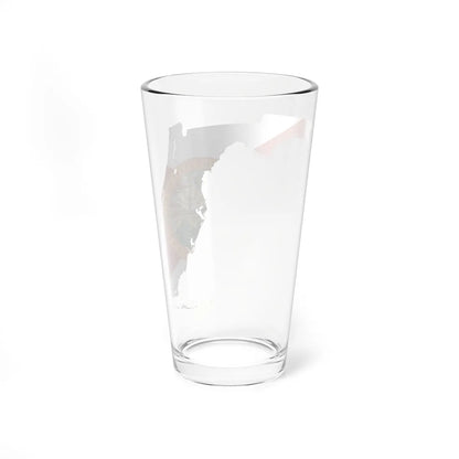 Flag-map of Florida (United States) Pint Glass 16oz - Go Mug Yourself
