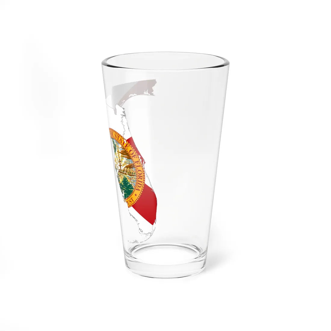 Flag-map of Florida (United States) Pint Glass 16oz - Go Mug Yourself