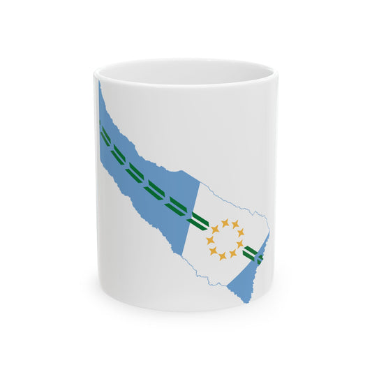 Flag-map of Formosa Province (Argentina) White Coffee Mug-11oz-Go Mug Yourself