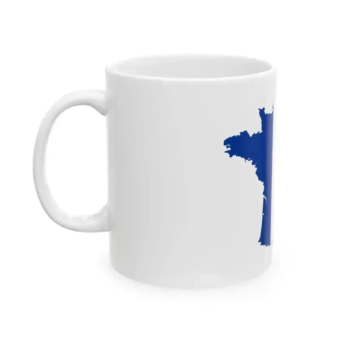 Flag-map of France (France) White Coffee Mug - Go Mug Yourself
