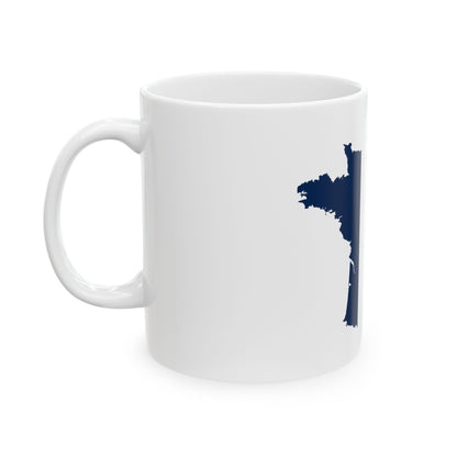 Flag map of France (France) White Coffee Mug-Go Mug Yourself