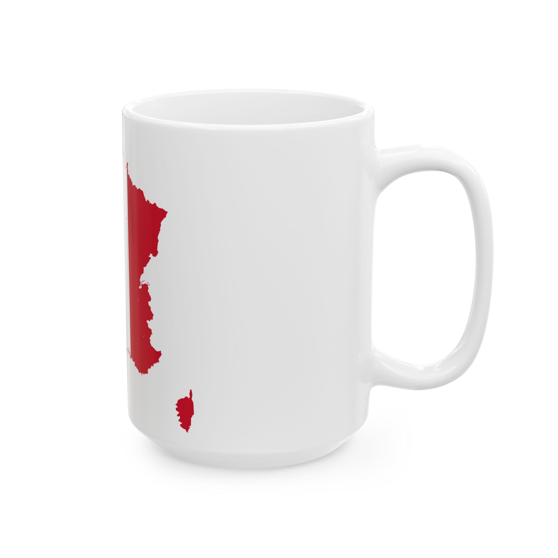 Flag-map of France (France) White Coffee Mug-Go Mug Yourself