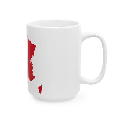 Flag map of France (France) White Coffee Mug - Go Mug Yourself