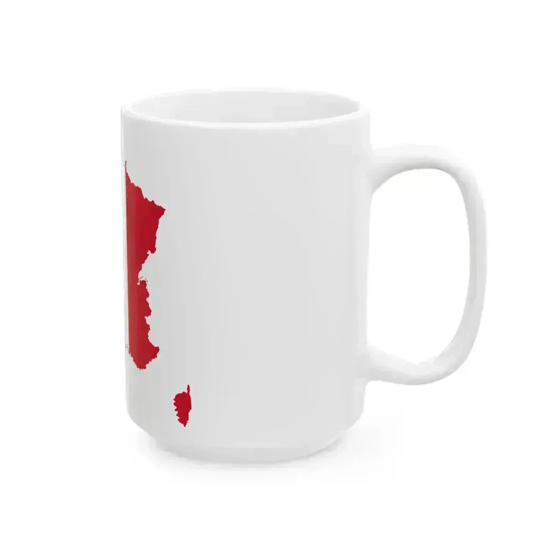 Flag-map of France (France) White Coffee Mug - Go Mug Yourself