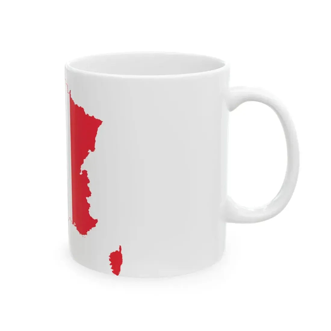 Flag-map of France2 (France) White Coffee Mug - Go Mug Yourself