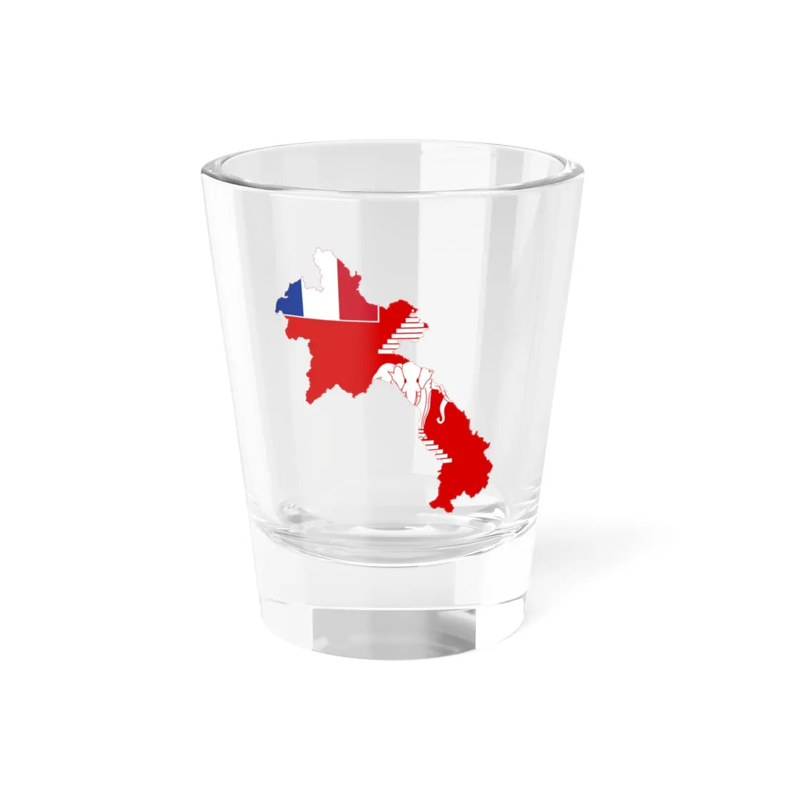 Flag-map of French Laos (Laos) Shot Glass 1.5oz 1.5oz - Go Mug Yourself