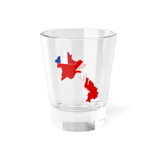 Flag-map of French Laos (Laos) Shot Glass 1.5oz 1.5oz - Go Mug Yourself