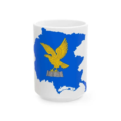 Flag map of Friuli-Venezia Giulia (Italy) White Coffee Mug 15oz - Go Mug Yourself