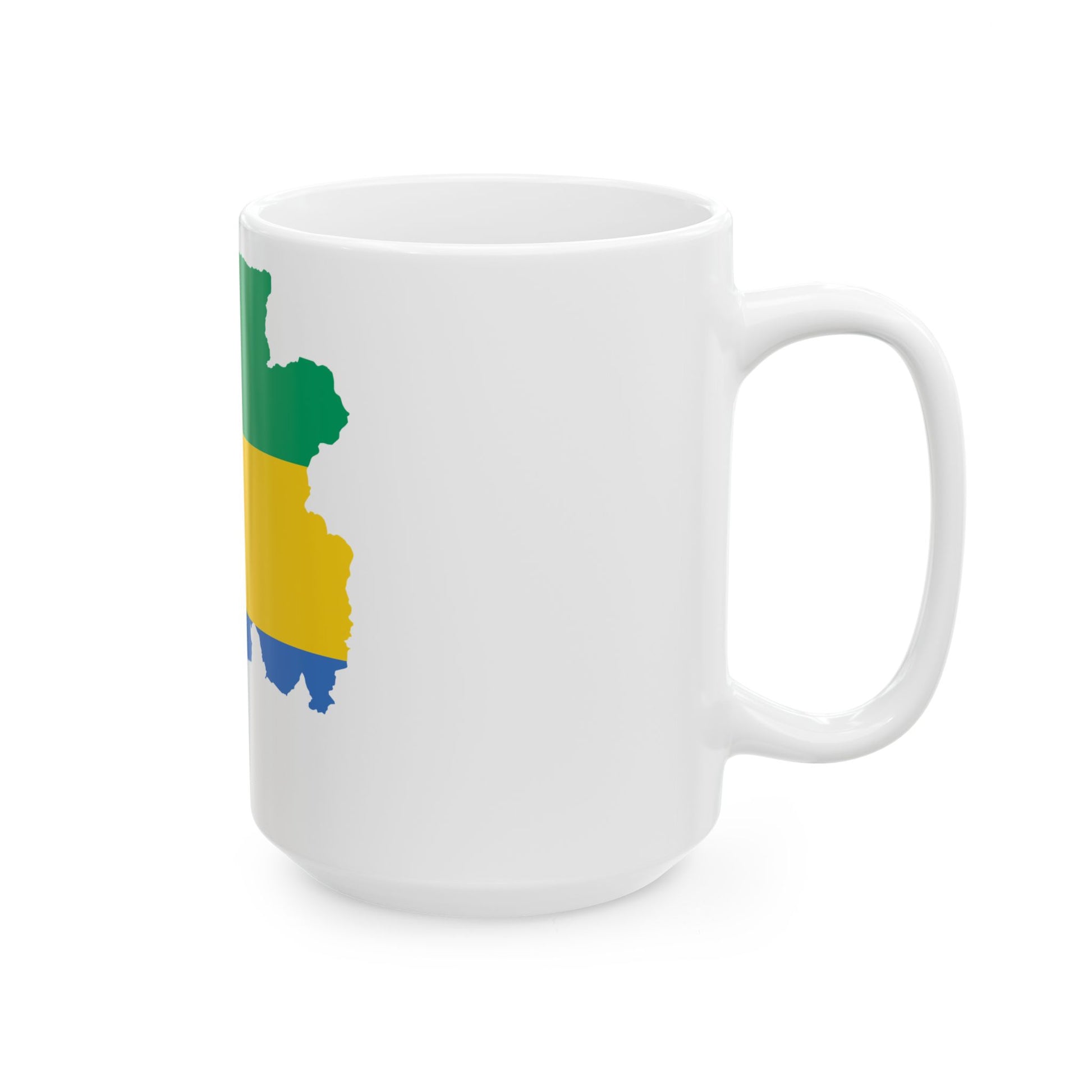 Flag map of Gabon (Gabon) White Coffee Mug-Go Mug Yourself