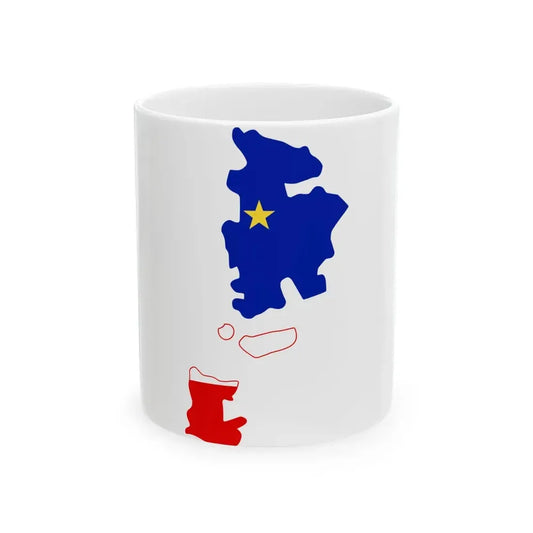 Flag-map of Gagauzia (Moldova) White Coffee Mug 11oz - Go Mug Yourself