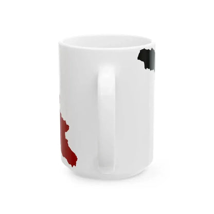 Flag map of Georgia 1990-2004 (Georgia) White Coffee Mug - Go Mug Yourself