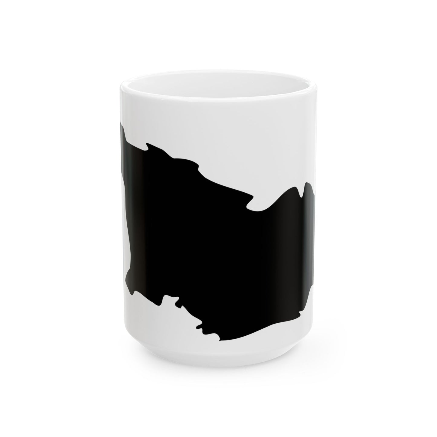 Flag-map of Georgia blank (Georgia) White Coffee Mug-15oz-Go Mug Yourself