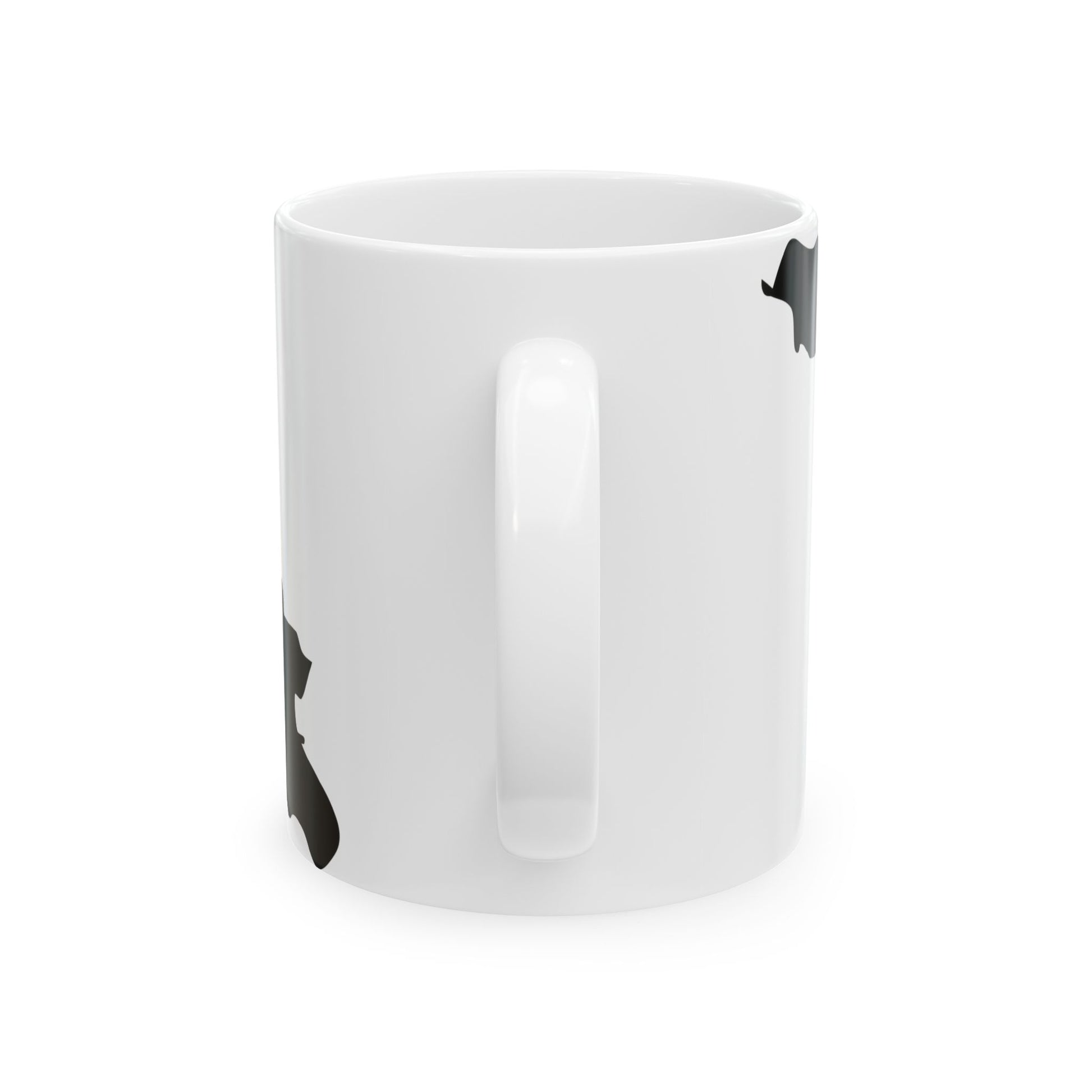 Flag-map of Georgia blank (Georgia) White Coffee Mug-Go Mug Yourself