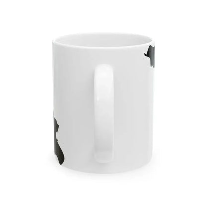 Flag-map of Georgia blank (Georgia) White Coffee Mug - Go Mug Yourself