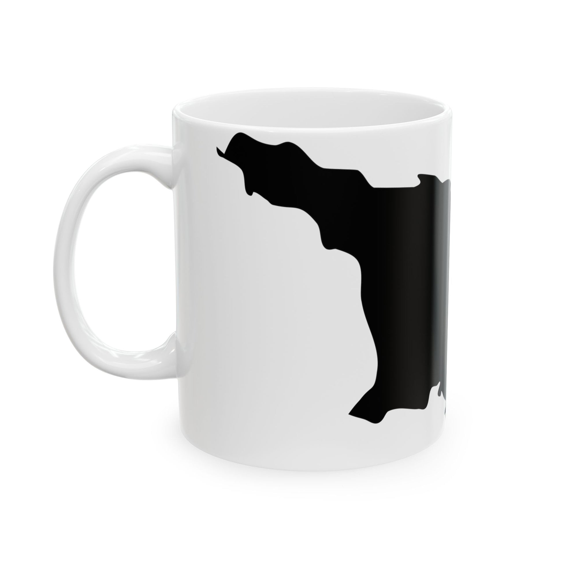 Flag-map of Georgia blank (Georgia) White Coffee Mug-Go Mug Yourself