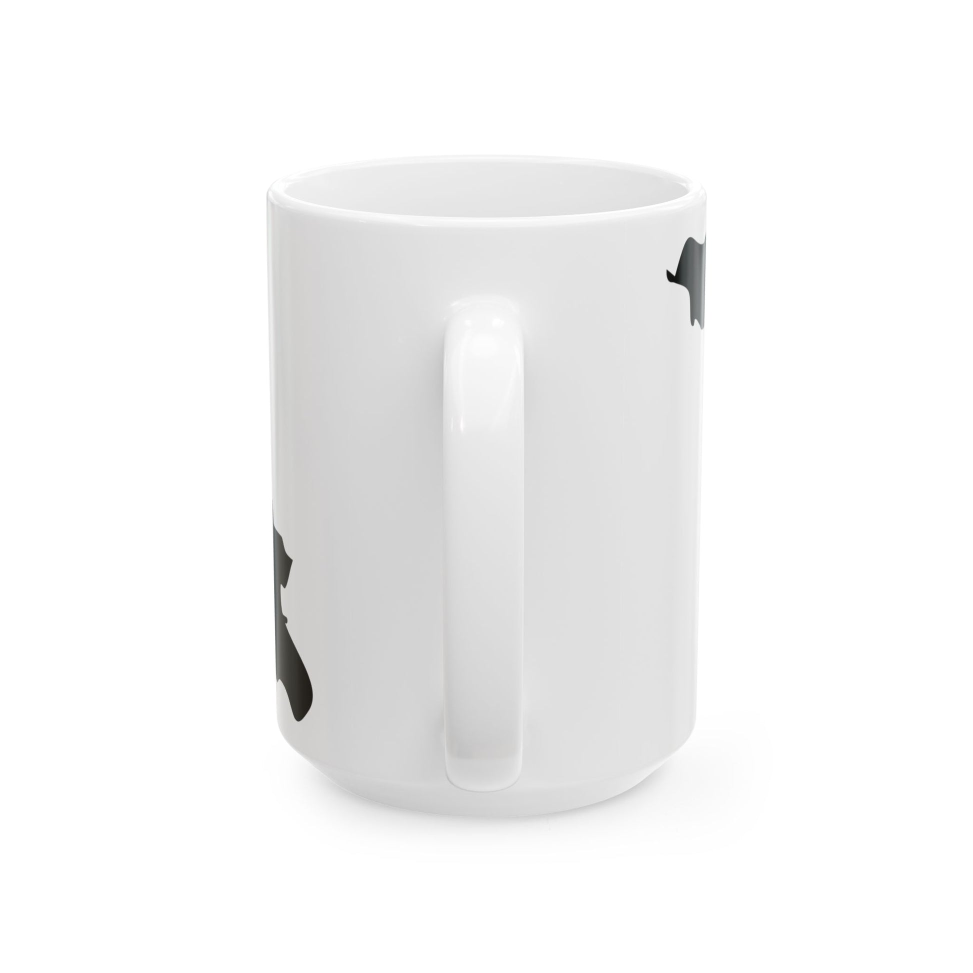 Flag-map of Georgia blank (Georgia) White Coffee Mug-Go Mug Yourself