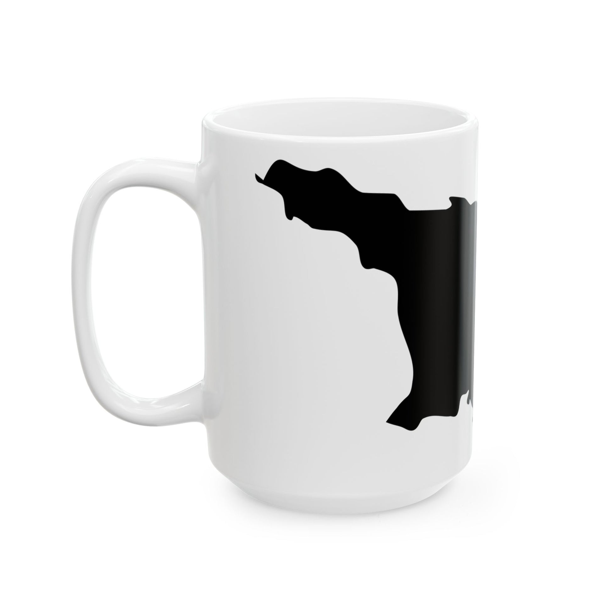 Flag-map of Georgia blank (Georgia) White Coffee Mug-Go Mug Yourself