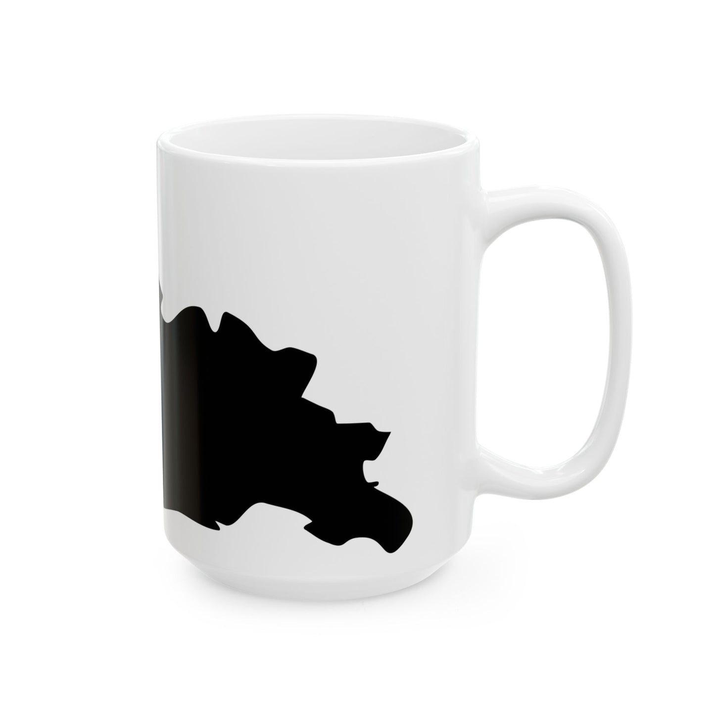 Flag-map of Georgia blank (Georgia) White Coffee Mug-Go Mug Yourself