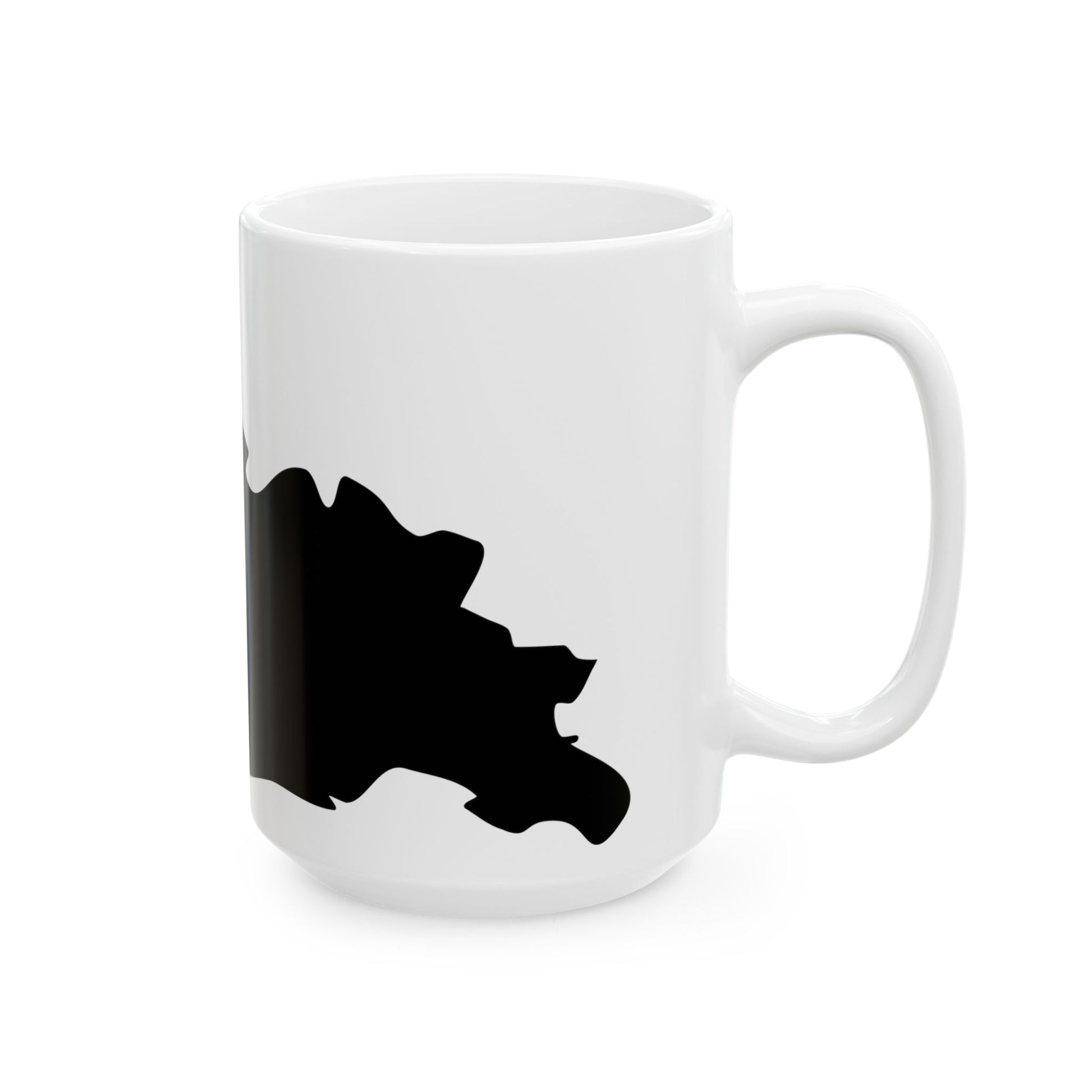 Flag-map of Georgia blank (Georgia) White Coffee Mug-Go Mug Yourself