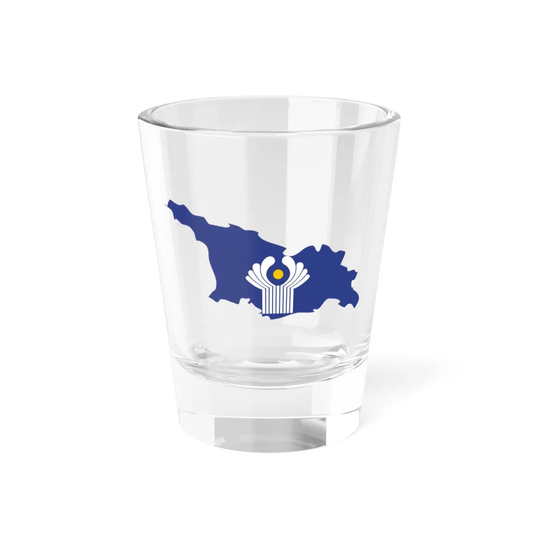 Flag-map of Georgia CIS (Georgia) Shot Glass 1.5oz 1.5oz - Go Mug Yourself