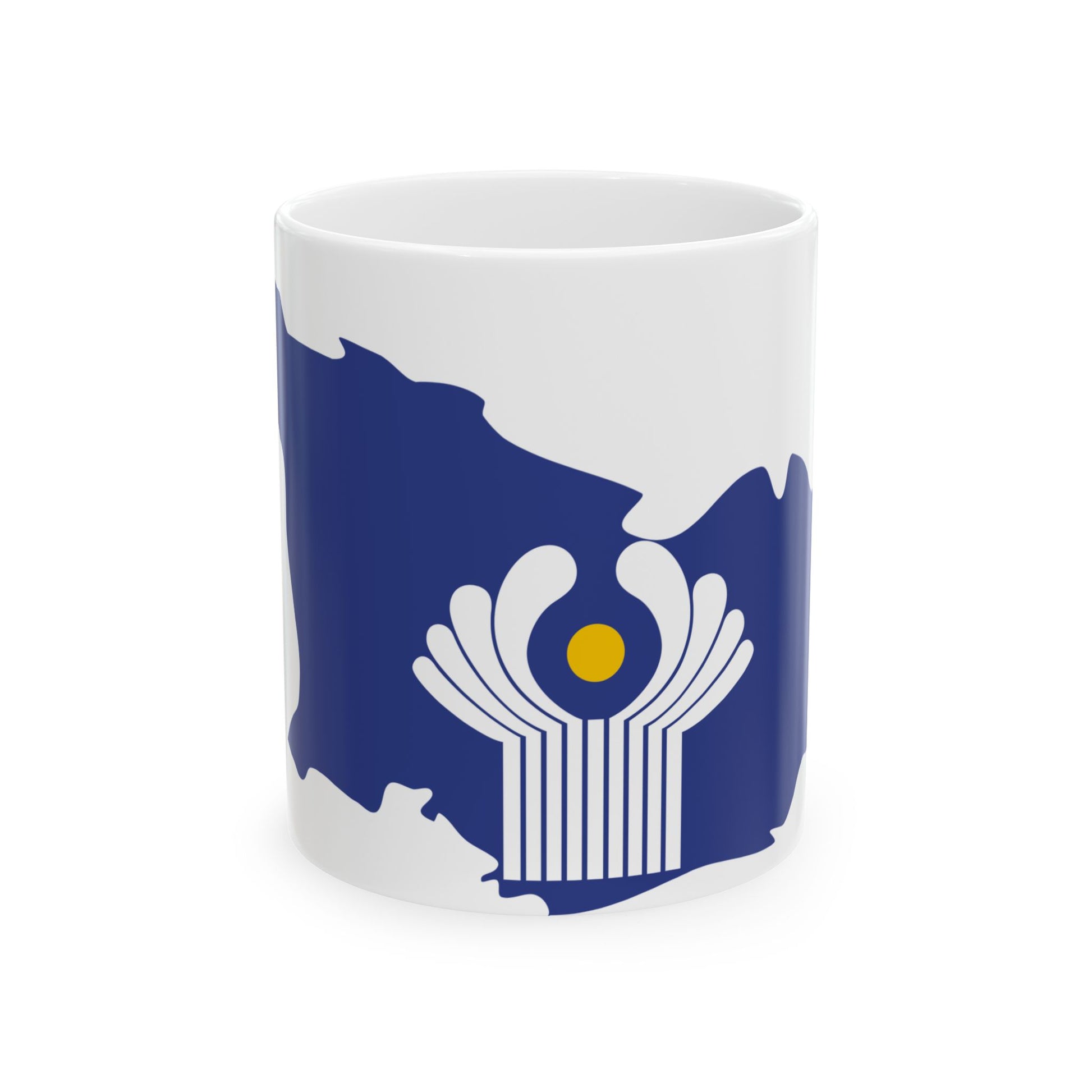 Flag-map of Georgia CIS (Georgia) White Coffee Mug-11oz-Go Mug Yourself
